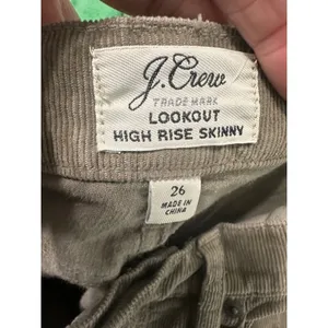 J.Crew Lookout High Rise Skinny Corduroy Pants Olive‎ Green Size 26 RN77388 thumbnail 3
