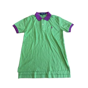 Vintage Polo Ralph Lauren Green purple Polo Shirt Womens Sz S Preppy Y2K Classic thumbnail 2