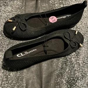 Womens 5.5 NWOT Chinese Laundry Black Knit Ballet Flat Slip On Shoes thumbnail 6