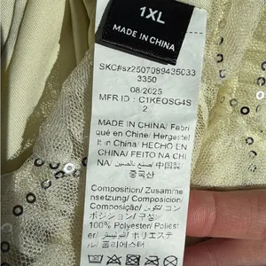 SHEIN Women’s Elegant Light Yellow Floral Lace Skirt With Sequins thumbnail 4