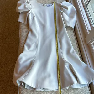 NWOT Likely white puffed short sleeve mini dressy dress fully lined size 6 thumbnail 15