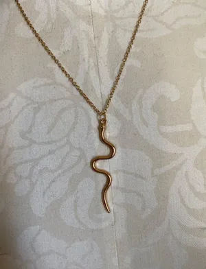 Gold Snake Necklace thumbnail 2