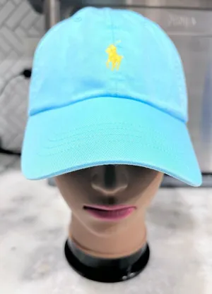 Polo Ralph Lauren Men’s Baseball Cap Blue Hat Yellow Pony Logo Strapback thumbnail 1