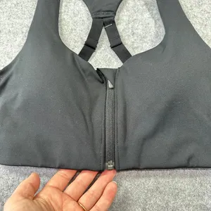 New Balance NB Power X Zip Front Bra Black High‎ Impact WB01033 Women's S (D-DD) thumbnail 3