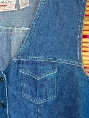 Rhythm Blue L Y2K Jeans Button Down Jumper Dress thumbnail 3
