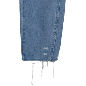 We The‎ Free People Straight Jeans Women Sz 24 Button Fly High Rise Distressed thumbnail 3