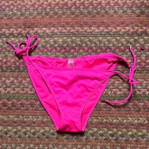 Nwot Victorias Secret Hot Pink Side Tie Bikini Bottoms thumbnail 1