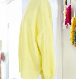 Aerie Rare Oversized Bright Yellow Chill Out Pull Over Sweatshirt SP; S/M thumbnail 4