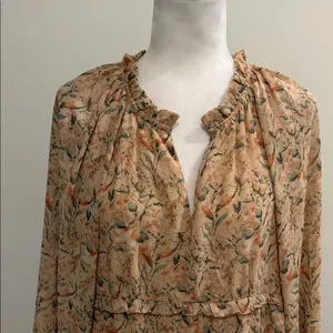 New With Tags Entro Ruffle Tiered Floral Print Dress Sz M thumbnail 2