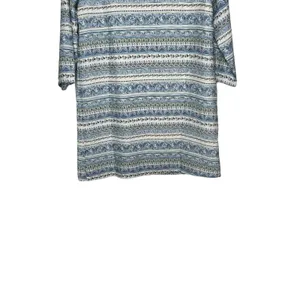 Entro Women's Shift Dress Tunic Floral Tasseled Tie‎ Long Sleeve Lace Up Small thumbnail 9