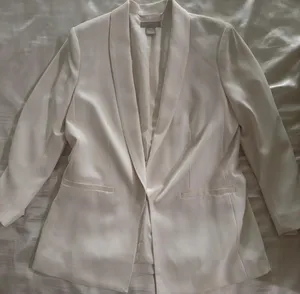 Women's White Blazer Jacket thumbnail 1