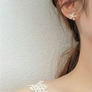 Gold Starfish Pearl Earrings thumbnail 5