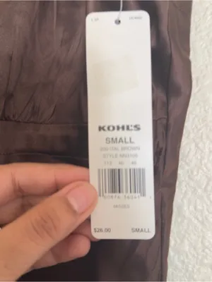 Apt 9 Silk Tank Top Brown y2k thumbnail 3