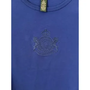 Lauren Ralph Lauren Active‎ Royal Blue Long Sleeve Crest Logo Cotton Top Small thumbnail 2