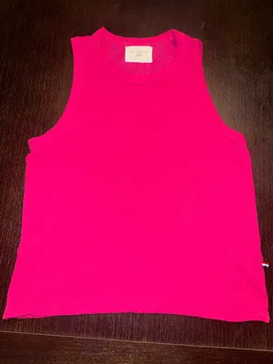 Sol Angeles Hot Pink Ribbed Tank Top thumbnail 1