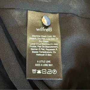 Aritzia Wilfred Black Floral Chiffon Blouse Shirt Top Womens S Small Long Sleeve thumbnail 5