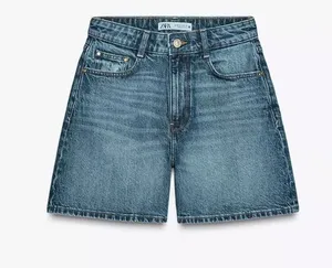 ZARA Mom Shorts High-Waisted Jean thumbnail 1