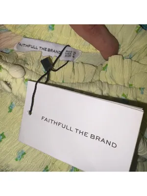 Faithfull The Brand NWT $189 Size M Gombardy Mini Dress Bisset Floral Yellow thumbnail 5
