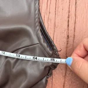 Motel brown leather cropped tank thumbnail 9