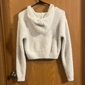 Skims Cozy Teddy Knit Bone‎ Zip-Up Hoodie XXS/XS thumbnail 8