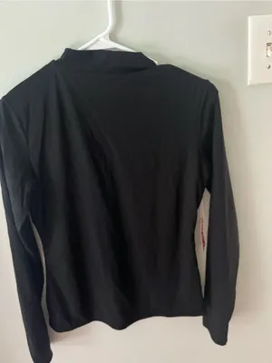 Women’s Black Long Sleeve Turtleneck Tee thumbnail 4