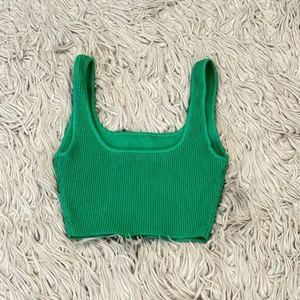 Aritzia Babaton green ribbed crop tank top XS thumbnail 4
