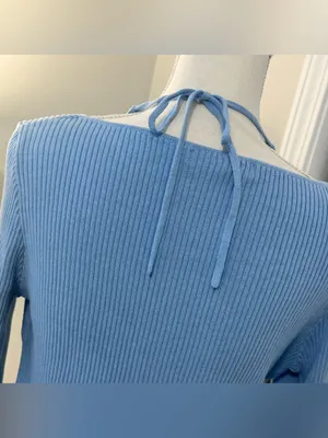 Urban Outfitters Light Blue Ribbed Knit Dress Size XL thumbnail 6
