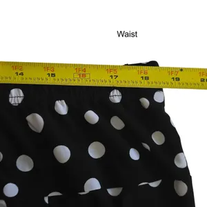 Retro Y2K Vintage Metrowear Black Polka Dot‎ Stretch Maxi Long Flare Skirt 3X thumbnail 7