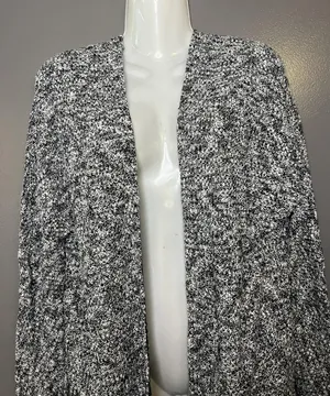 American Eagle Outfitters Cardigan Sweater Womens Small Gray V Neck Open Front thumbnail 1