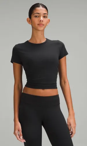 lululemon athletic All It Takes Short Sleeve Shirt Nulu in Black thumbnail 1