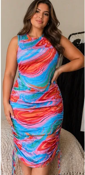 Gorgeous multicolor statement print Large  thumbnail 1