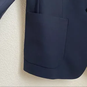 Brooks Brothers Navy Wool Blend 3- Button Women’s Blazer Size 6 thumbnail 8