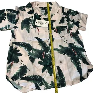 Revolve Plush Women’s Size‎ S Pink Jungle Print Satin Pajama Set Tropical Shorts thumbnail 10