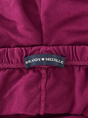 Brandy Melville Burgundy Button Front Lounge Shorts thumbnail 4
