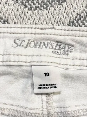 ST. JOHN’S BAY White Denim Bermuda Shorts 10 thumbnail 4