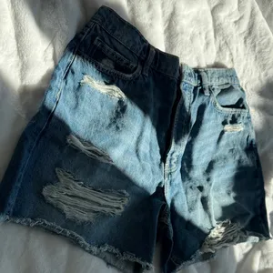 Arizona Jean Co High Rise Denim Shorts Sz 15 Juniors Raw Hem thumbnail 5