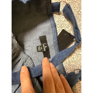 NWT Lulus Size XL Considered Charisma Blue Chambray Bustier Mini Dress Denim thumbnail 3