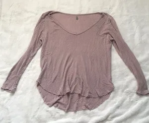 waffle knit long sleeve thumbnail 1