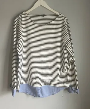 J.Crew‎ Mercantile Classic Nautical Striped Layered Preppy Shirt Top size XL thumbnail 1