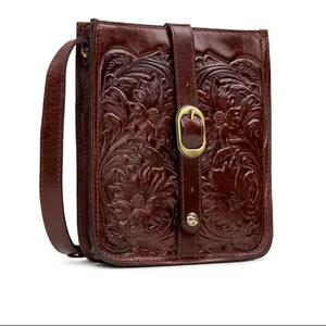 Patricia Nash Brown Embossed Crossbody Bag thumbnail 4
