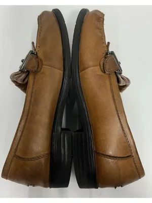 Earth Shoe Loafers Women’s Size 9W Sable Brown Leather Upper Comfort Preppy Y2K thumbnail 10