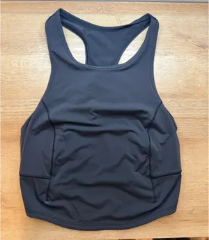 Lululemon black cropped tank top thumbnail 1