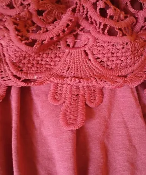 Red crochet top knit boho thumbnail 4