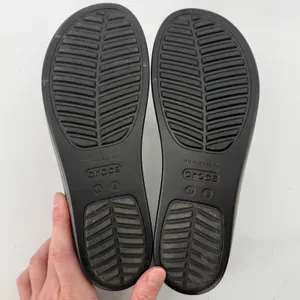 Crocs Brooklyn Slide Low Wedge Sandal Black Women 8 Platform Y2K Slip On Chunky thumbnail 7