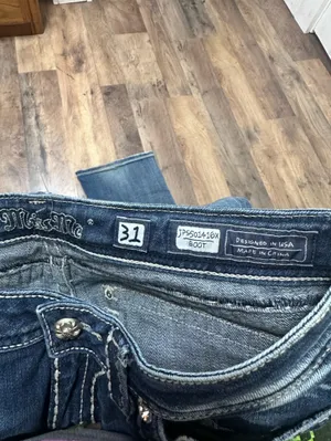 Miss Me Blue Flare Boot Jeans with Embroidered Back Pockets thumbnail 4