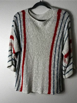 Dokotoo Womens Crewneck 3/4 Sleeve Knit Pullover Sweater Sz L thumbnail 2