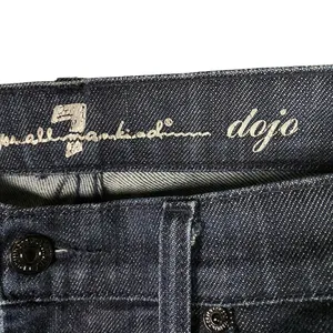 7 For All Mankind Dojo Jeans Dark‎ Wash Black Accents Size 29 thumbnail 4