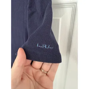 Lauren Ralph Lauren Navy Ribbed Henley Maxi Dress Minimalist Casual Chic thumbnail 5