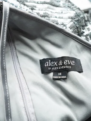Alex & Eve by Alex Evenings - Sequin Halter Gown thumbnail 5