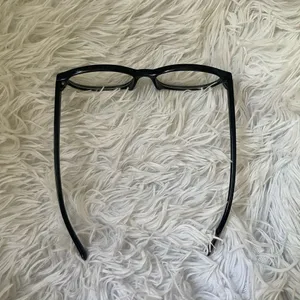 New Trendy hipster Korean oval black framed blue light clear glasses thumbnail 2